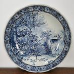 Groot Vintage wandbord Boch delfts blauw sier bord, Antiek en Kunst, Ophalen of Verzenden