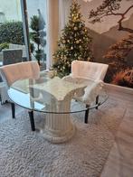 Te Koop Eettafel en Salontafel, Huis en Inrichting, Ophalen, Gebruikt, 100 tot 150 cm, Grieks