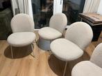 4 x Karwei Babs eetkamerstoelen zand bouclé stof, Overige materialen, Overige kleuren, Ophalen of Verzenden, Zo goed als nieuw
