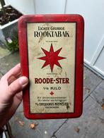 Roode ster tabak blik blikje tabakblik vintage, Ophalen of Verzenden, Zo goed als nieuw