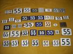 oud emaille huisnummer 55 ook 56 57 58 59 60 61 62 63 64 65, Ophalen of Verzenden