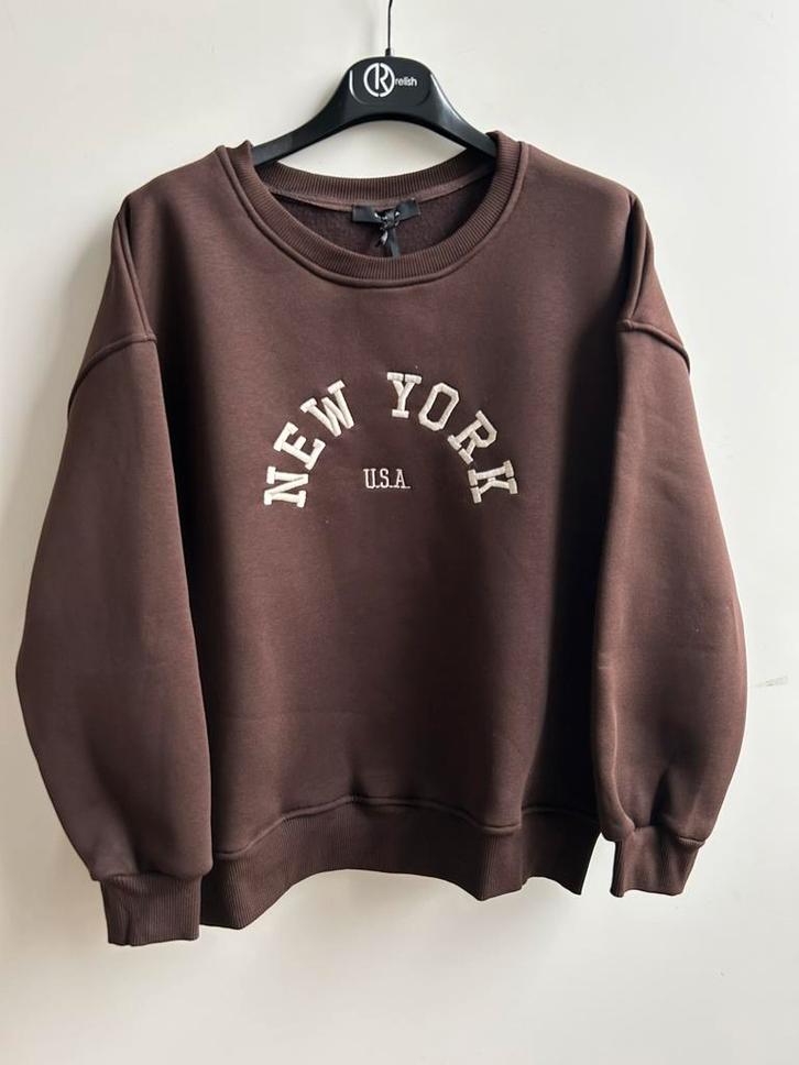 LUMINA sweater bruin “NEW YORK” mt TU, Kleding | Dames, Truien en Vesten, Nieuw, Bruin, Verzenden