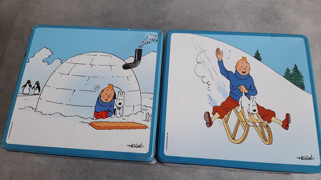 Kuifje Delacre koek blikken 75 jaar kuifje Hergé 2003, Verzamelen, Stripfiguren, Zo goed als nieuw, Gebruiksvoorwerp, Kuifje, Ophalen of Verzenden