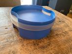 Tupperware Koektrommel Blauw/Wit, Huis en Inrichting, Keuken | Tupperware, Ophalen of Verzenden, Gebruikt, Blauw, Bus of Trommel