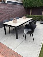 Exterioo Paco 6x Tuinstoel Zwart Aluminium & Kunststof, Ophalen, Zo goed als nieuw, Kunststof