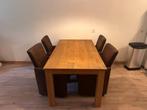 Eetkamertafel  inclusief 4 stoelen, Huis en Inrichting, Ophalen, Gebruikt, Teakhout, 50 tot 100 cm