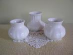 Porceleyne Fles * Delfts WIT * 3 x vaas(je) in 1 koop *, Ophalen of Verzenden