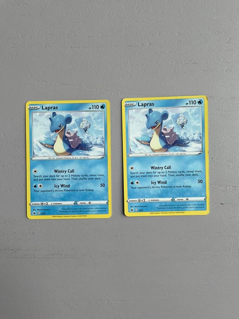 2x Lapras #6/15, Ophalen of Verzenden, Zo goed als nieuw, Losse kaart