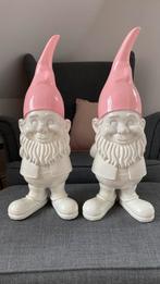 Tuinkabouter wit met roze, 2 stuks., Ophalen of Verzenden, Zo goed als nieuw, Wanddecoratie