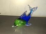 blauw groen handgemaakte dolfijnen beeld, Ophalen of Verzenden, Zo goed als nieuw, Dier