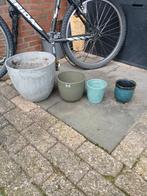 Diverse plantenpotten - set van 4, Overige materialen, Gebruikt, Rond, Tuin
