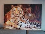 Schilderij Tijgers 120x80cm, Ophalen