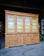 Antieke grenenhouten winkelkast | Brede winkelvitrine #2579, Ophalen of Verzenden