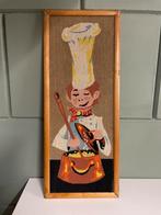 Leuk borduur werkje jaren 70, ., Schilderij, Minder dan 50 cm, .