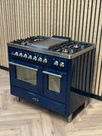 Luxe Boretti Majestic Blauw 100cm Gas Dubbele Oven, Witgoed en Apparatuur, Fornuizen, 60 cm of meer, Ophalen of Verzenden, Zo goed als nieuw