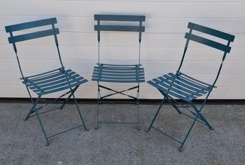 13 x klapstoelen metaal design opklapbare stoelen cafe tuin beschikbaar voor biedingen