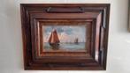 Klein, maritiem schilderij met fraaie lijst, Antiek en Kunst, Kunst | Schilderijen | Klassiek, Ophalen of Verzenden