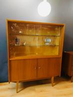 vitrinekast vintage jaren 60 of 70 Deens zeer goede staat, Huis en Inrichting, Kasten | Vitrinekasten, Ophalen, 100 tot 150 cm