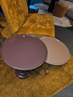 Trendy bijzettafels metaal pastel tint, 45 tot 60 cm, Minder dan 55 cm, Metaal of Aluminium, Rond