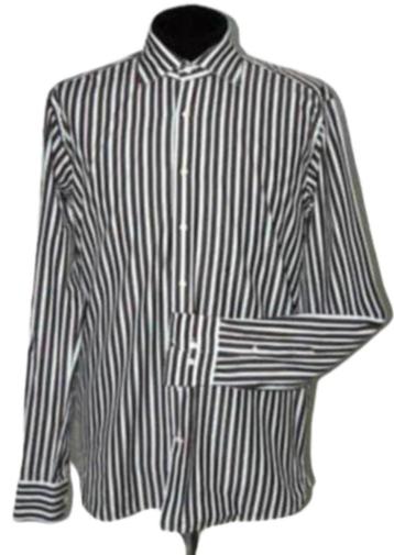 Suitsupply gestreept overhemd, bruin/blauw, Mt. L beschikbaar voor biedingen