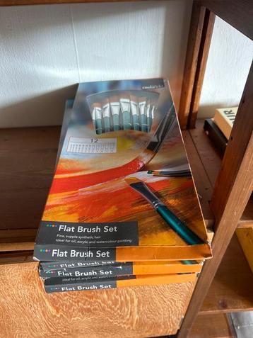 Crelando Platte Penselen Set - 5 Dozen beschikbaar voor biedingen