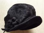 Zwarte fluwelen hoed van Maison van Elteren, maat M, Dames, Ophalen