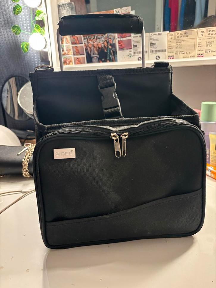 Kappers Tas - Sibel, Sieraden, Tassen en Uiterlijk, Beautycases, Nieuw, Softcase, Zwart, Ophalen of Verzenden