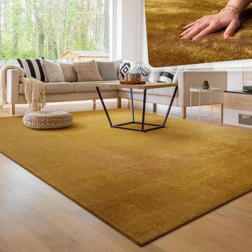 💖️️ ACTIE TRENDY SUPERZACHT VLOERKLEED GEEL 240X340 CM beschikbaar voor biedingen