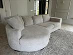 Loungebank hoekbank Rafael halfrond Richmond Natural beige, Ophalen of Verzenden, Zo goed als nieuw, Stof, Hotel chique