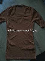 Nikkie top shirt dun gebreid maat xs zgan camel, Maat 34 (XS) of kleiner, Nikkie, Ophalen of Verzenden, Bruin