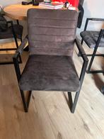 2 eetkamerstoelen antraciet, Huis en Inrichting, Stoelen, Ophalen, Zo goed als nieuw, Grijs, Twee