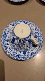 Antiek Japans  kop en schotel blauw wit, Antiek en Kunst, Ophalen