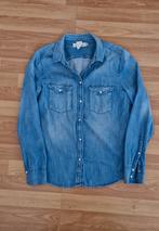 Mooie blauwe spijkerblouse met drukknoopjes, Ophalen of Verzenden, Gedragen, Maat 38/40 (M), Blauw