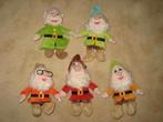 Dwergen knuffels 6 stuks Dopey Bashful Grumpy Doc Sleep ZGAN, Ophalen of Verzenden, Zo goed als nieuw, Overige typen