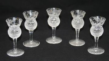 Edinburgh Crystal sterke drank glazen “Distel” bieden va €75 beschikbaar voor biedingen