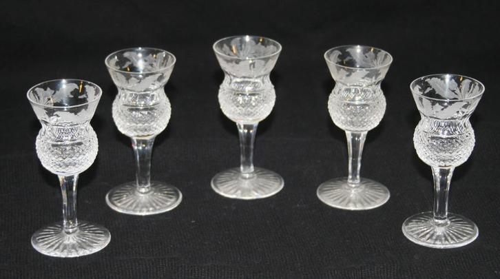 Edinburgh Crystal sterke drank glazen “Distel” bieden va €75, Antiek en Kunst, Antiek | Glas en Kristal, Ophalen