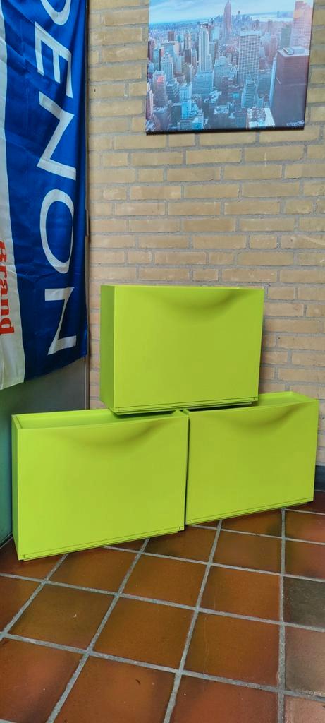 IKEA TRONES schoenenkast/opberger - 3 Stuks felgroen., Huis en Inrichting, Kasten | Schoenenkasten, Zo goed als nieuw, Ophalen