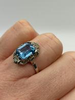 C305 Prachtige zilveren ring topaas maat 17,75, Ophalen of Verzenden, Zilver, Ring, Met edelsteen