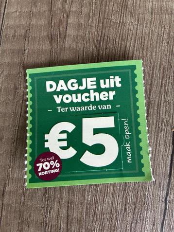 Plus dagjes uit vouchers twv €5,- beschikbaar voor biedingen