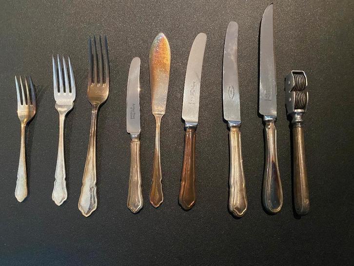 Klassiek, zwaar verzilverd bestek, Antiek en Kunst, Antiek | Bestek, Ophalen of Verzenden