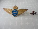 2 KLM spelden, Junior KLM Skipper en een kleine insigne, Verzamelen, Verzenden, Zo goed als nieuw, Patch, Badge of Embleem