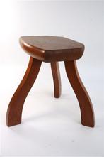 Houten kruk gebogen poten, Ophalen of Verzenden, Zo goed als nieuw, Nvt, Nvt