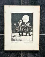 Hans van Draanen  'Mannen bij maanlicht' 1977, Ophalen of Verzenden