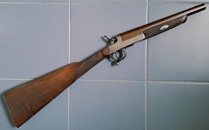 Antiek Brits coach gun hagel geweer kal 20 zwartkruit, Antiek en Kunst, Antiek | Overige Antiek, Ophalen of Verzenden