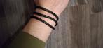 Leren armband, Ophalen of Verzenden, Gebruikt, Zwart, Leer