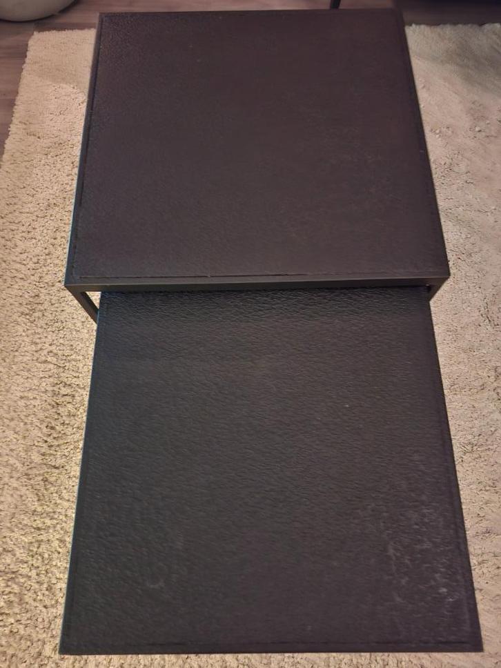 Salontafels/bijzettafels zwart, Huis en Inrichting, Tafels | Salontafels, Zo goed als nieuw, Minder dan 50 cm, 50 tot 100 cm, 50 tot 100 cm