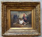 ===Henry Schouten 1857-1927=== haan met kippen in stal===, Ophalen of Verzenden
