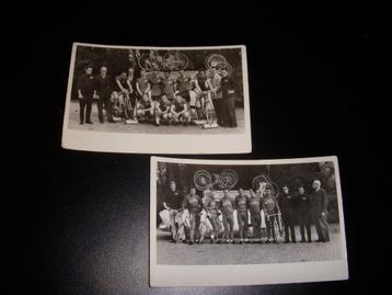 2 Fotokaarten wielerploeg DE RON, Gerard Vianen, Ruud Bakker beschikbaar voor biedingen