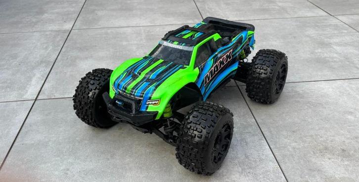 Traxxas Maxx 1/10 4S brushless monster truck RTR - Green, Hobby en Vrije tijd, Modelbouw | Radiografisch | Auto's, Zo goed als nieuw
