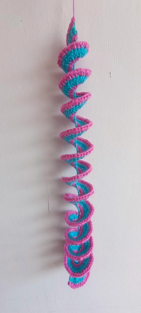 Gehaakte wind spinner Roze/Blauw, Huis en Inrichting, Woonaccessoires | Overige, Nieuw, Ophalen of Verzenden